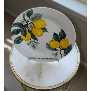 Royal Norfolk Lemon Dinner Plates Set of 6 | 10.5” Citrus Yellow Lemon Blossoms